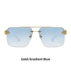 Women's Square Trimmed Sunglasses With Large Frame - Viexta