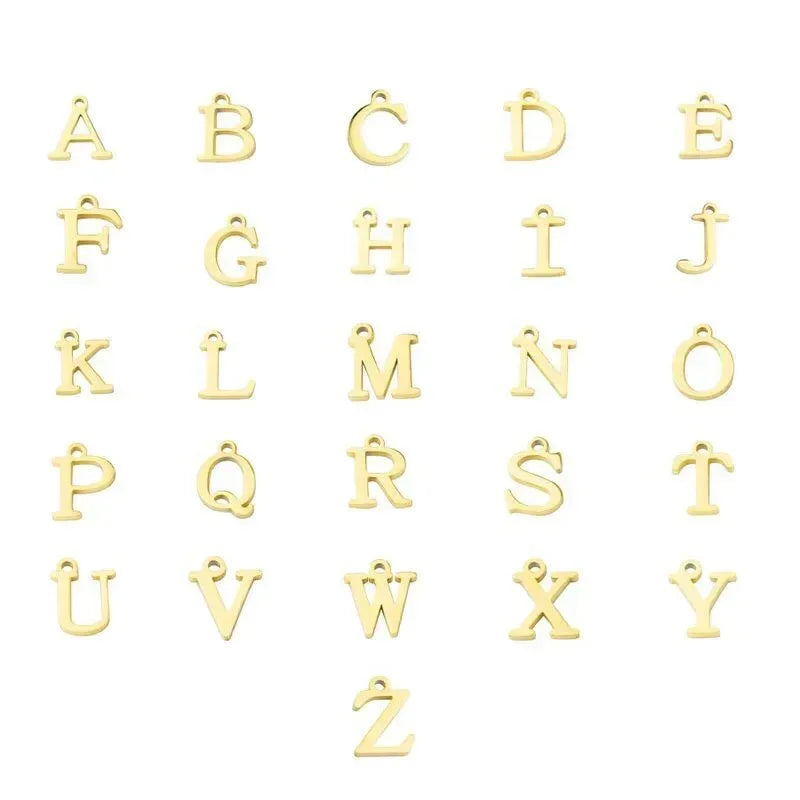 stainless-steel-26-letter-pendant-bracelet - Viexta