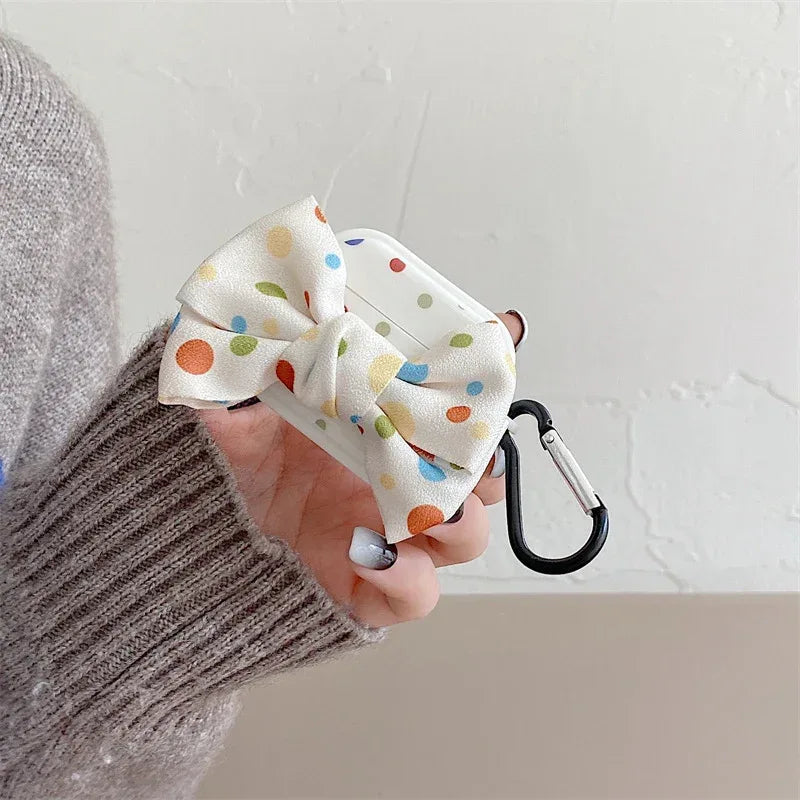 Bluetooth Wireless Earphone Cover With Bow Dot - Viexta