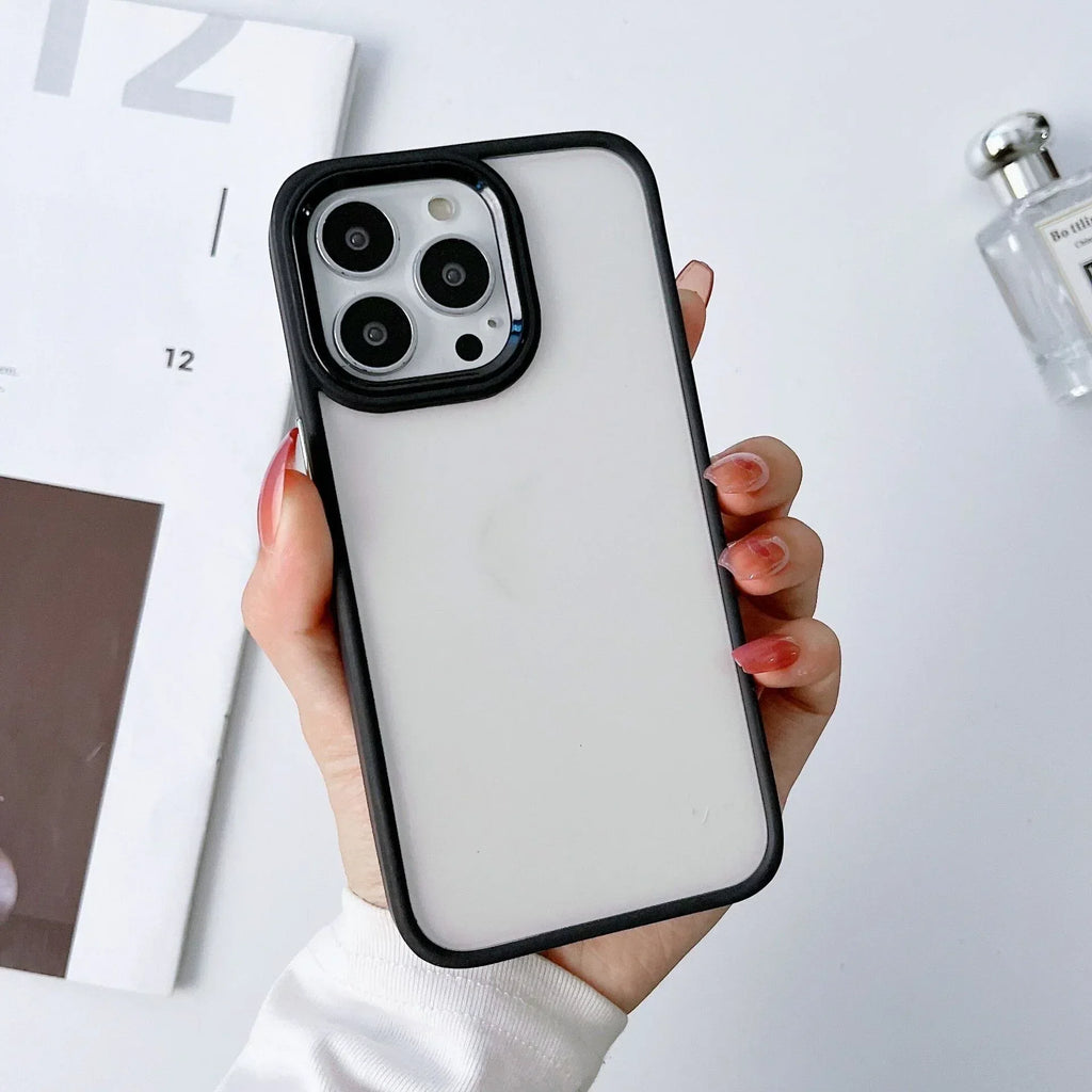 Electroplated Transparent Frosted iPhone Case - Viexta