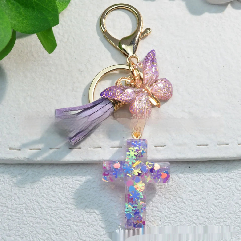 Resin Epoxy Cross Bag Hanging Ornament - Viexta
