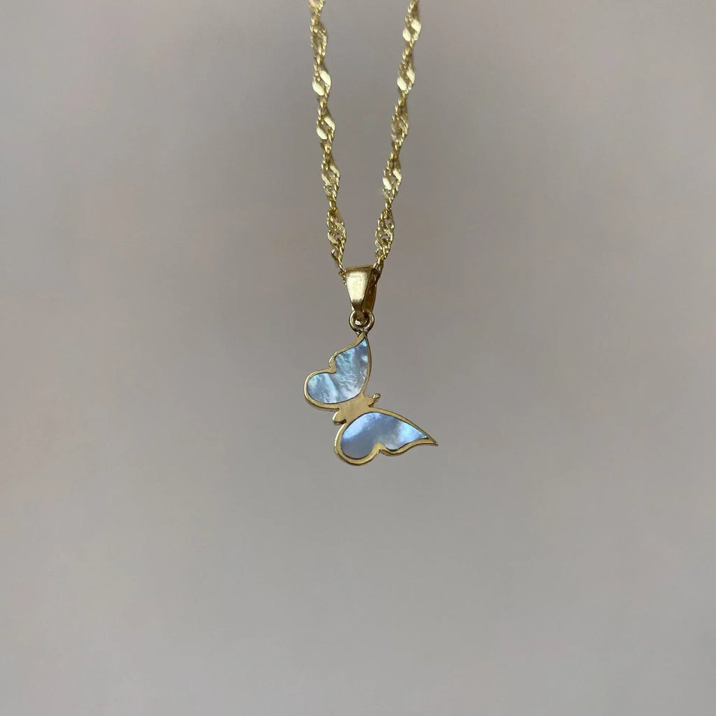 Electroplated 18K Golde Butterfly Necklace - Viexta