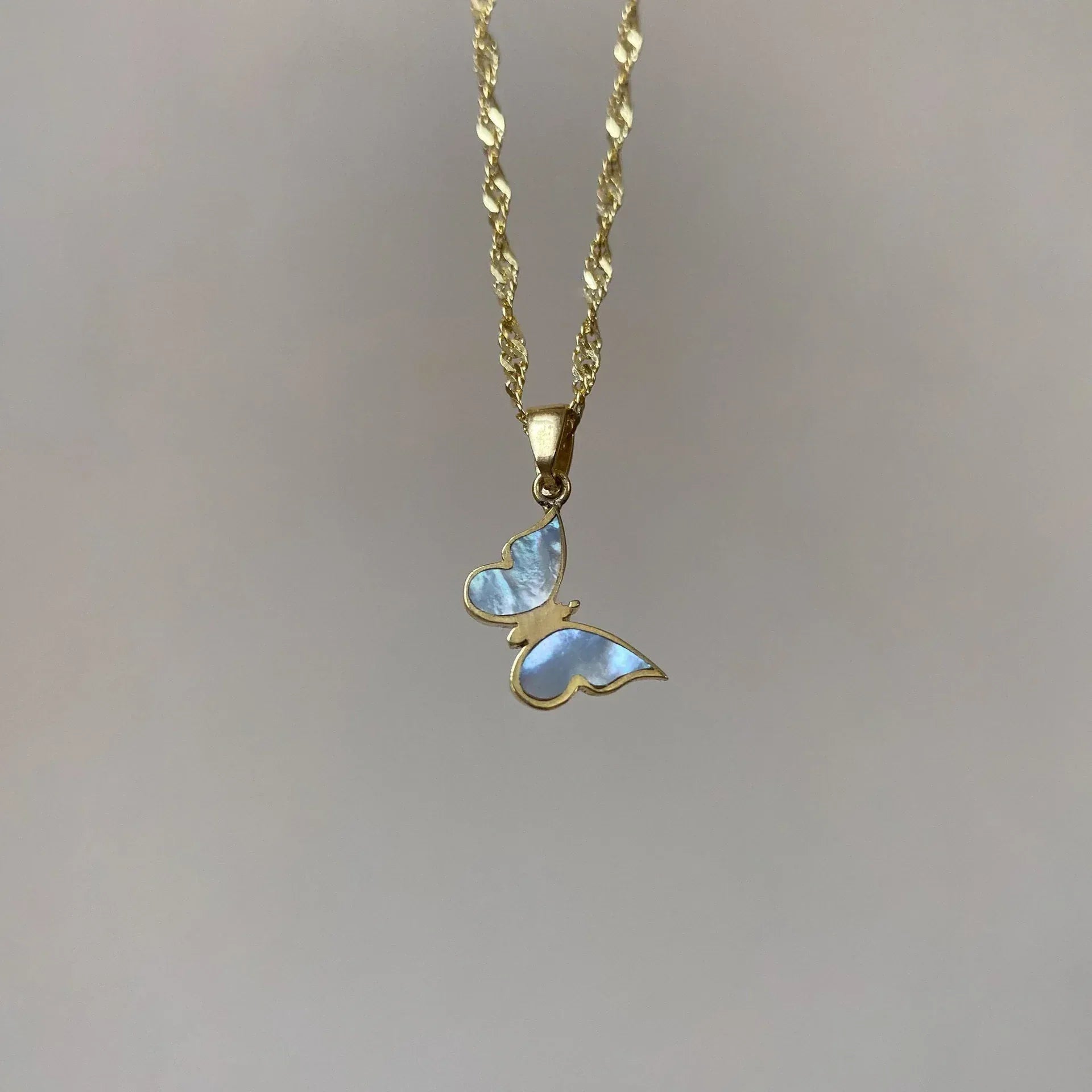 Electroplated 18K Golde Butterfly Necklace - Viexta