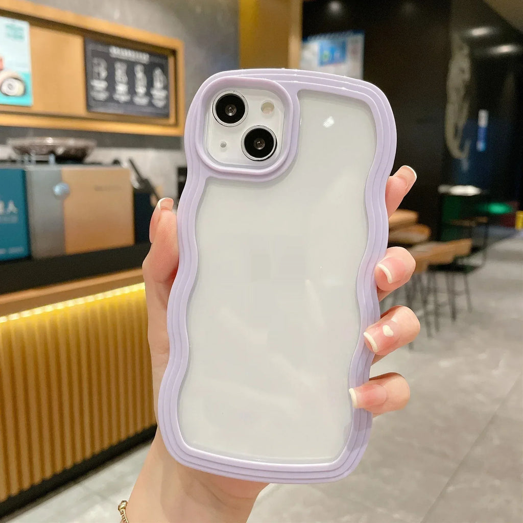 Candy-colored Border Two-in-one Wave iPhone Case - Viexta