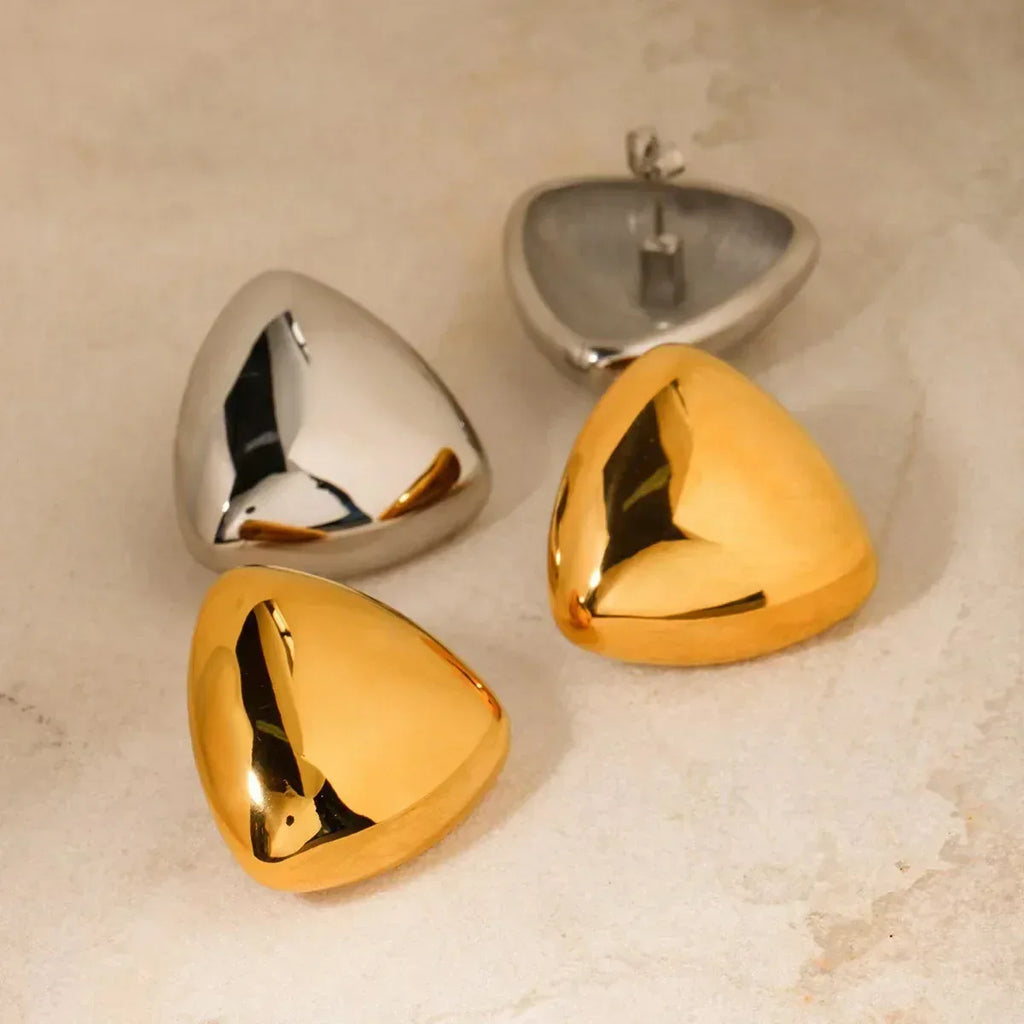 Glossy Triangle Earrings - Viexta
