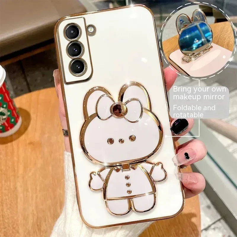 Rabbit Makeup Mirror 6D Samsung Phone Case - Viexta