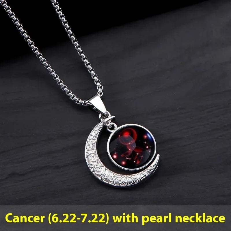 12-constellation-moon-star-glowing-necklace - Viexta