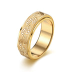 Rotatable Men's Stainless Steel Ring