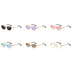 Gold metal oval sunglasses