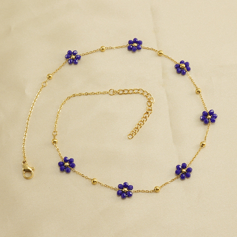 Floral Stainless Steel Bracelet for Women