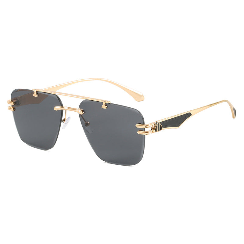 Frameless sunglasses, new trendy women's sunglasses, UV resistant driving ins, European and American sunglasses, high-end feel