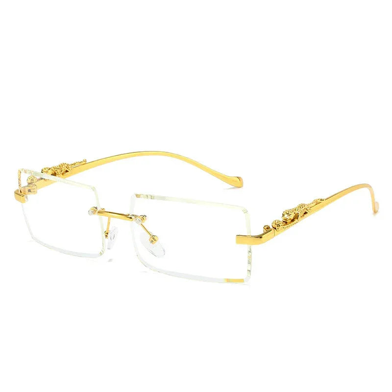 square-frameless-trimming-sunglasses - Viexta