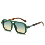 Retro Double Beam Pilot Catwalk Light Luxury Sunglasses - Viexta