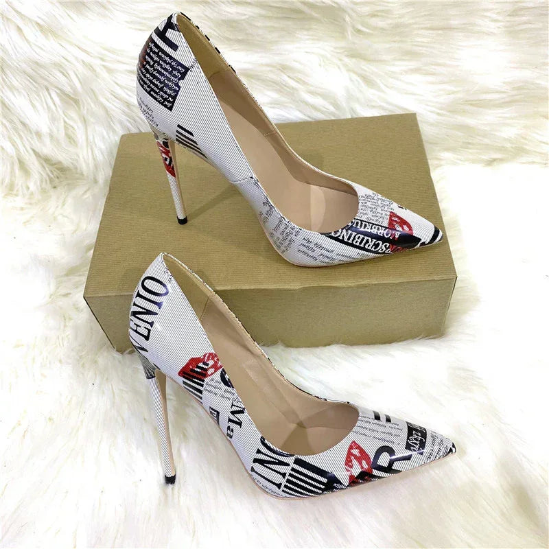 Stiletto Heel Pointed Toe Low-cut Heels - Viexta