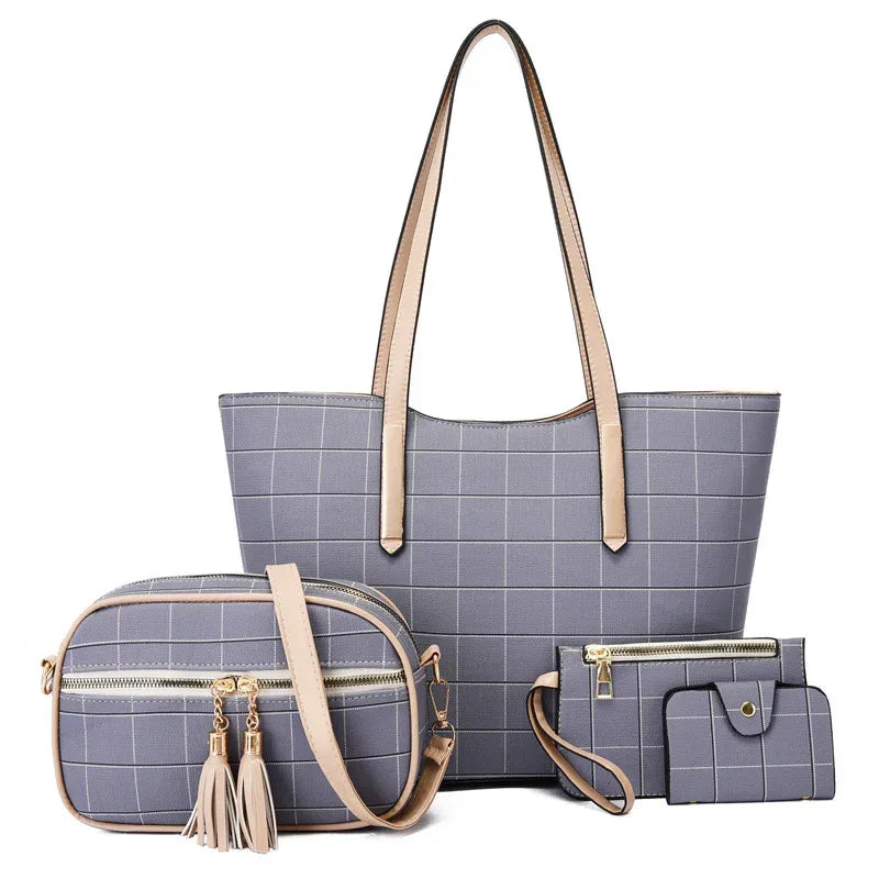 New Korean Four-piece Set Texture Shoulder Crossbody Bag - Viexta