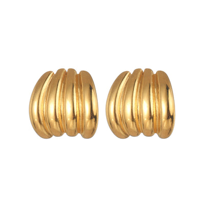 Concave-convex Striped Earrings