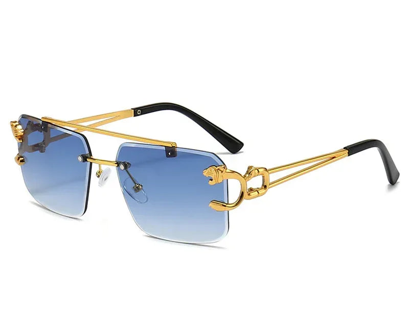Trendy Double Beam Trimmed Sunglasses - Viexta