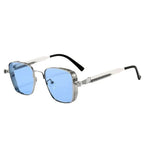 Vintage-style Square Metal Sunglasses With A Personalized Touch - Viexta