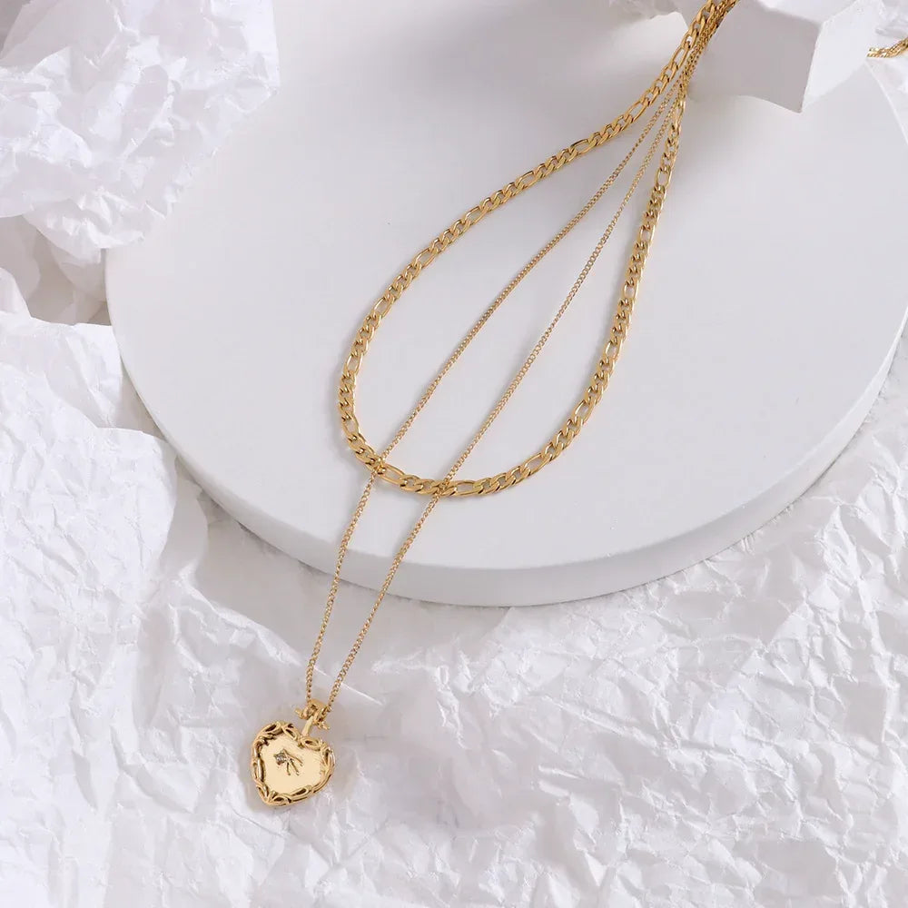 Marka Double-Layer Clavicle Chain - Viexta