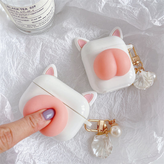 Kawaii Press Butt Stress Relieve Airpods Case