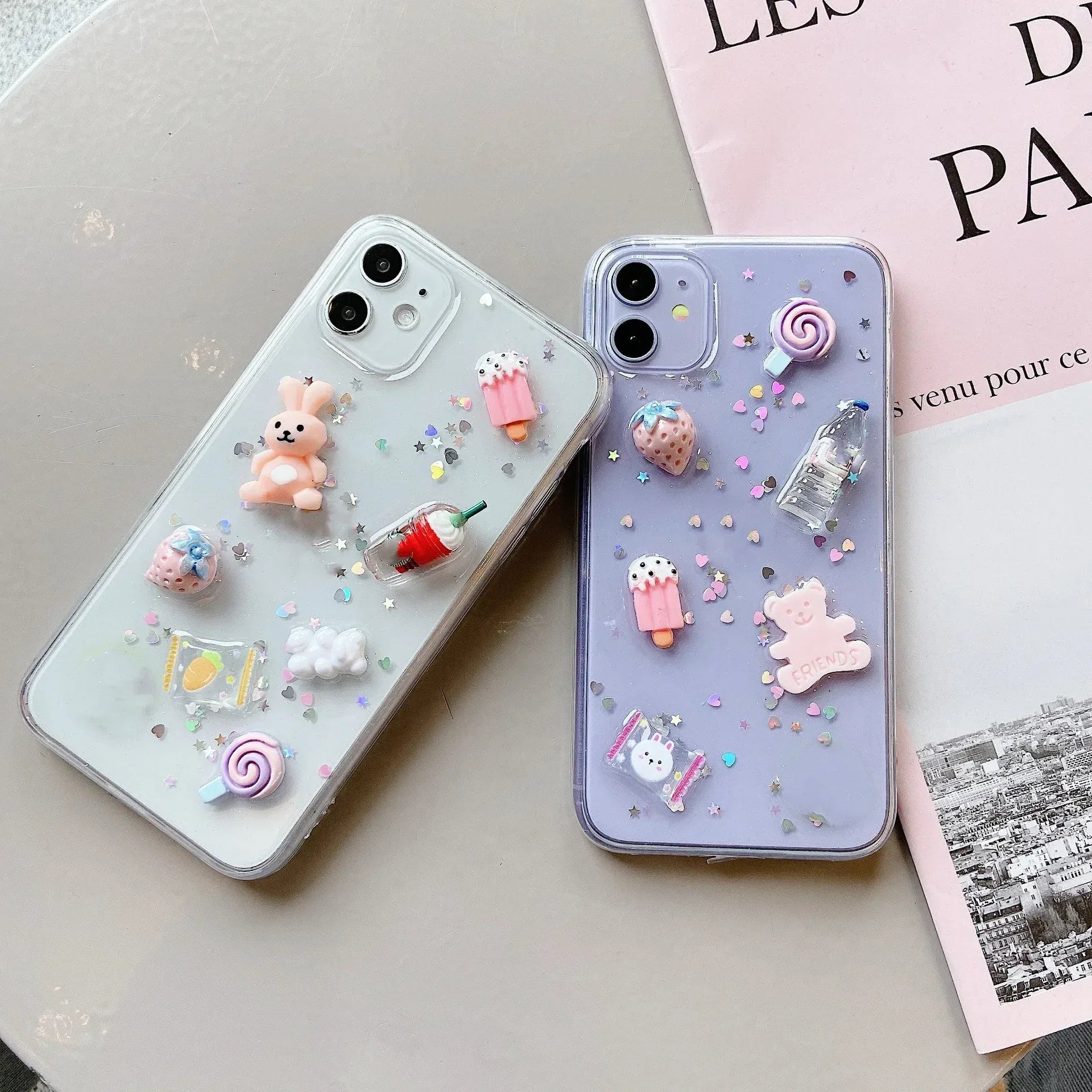 Ice Cream Bunny Epoxy iPhone Case - Viexta