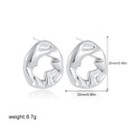 18k-gold-balloon-fold-irregular-texture-earrings