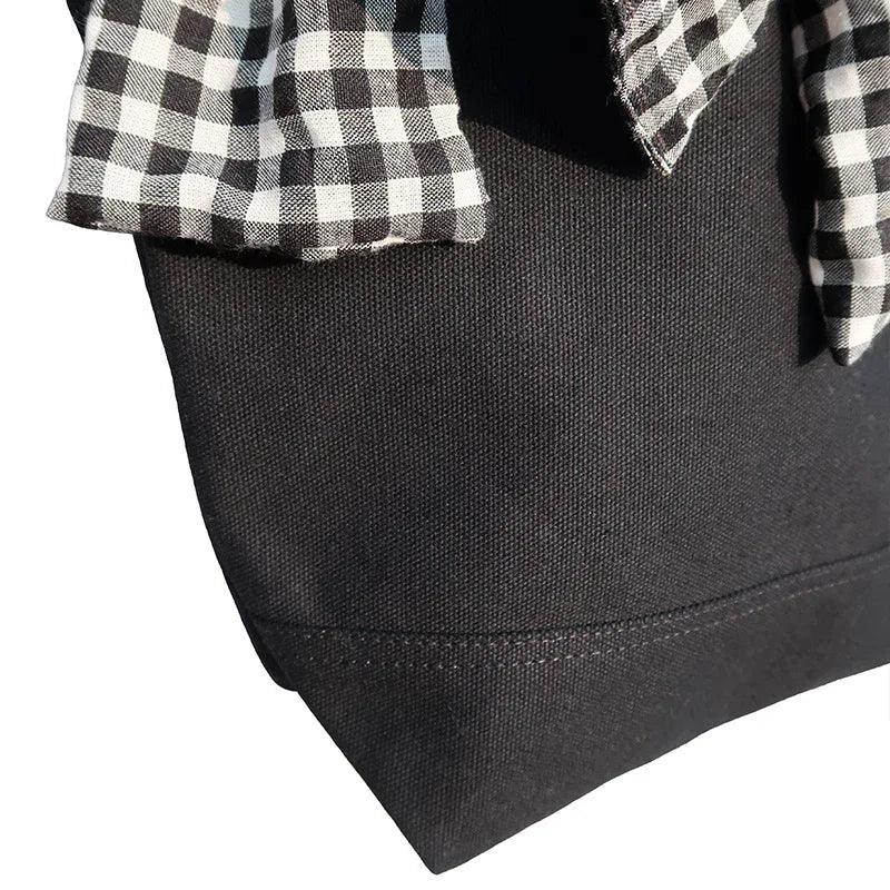 Three-dimensional Plaid Big Bow Bag - Viexta