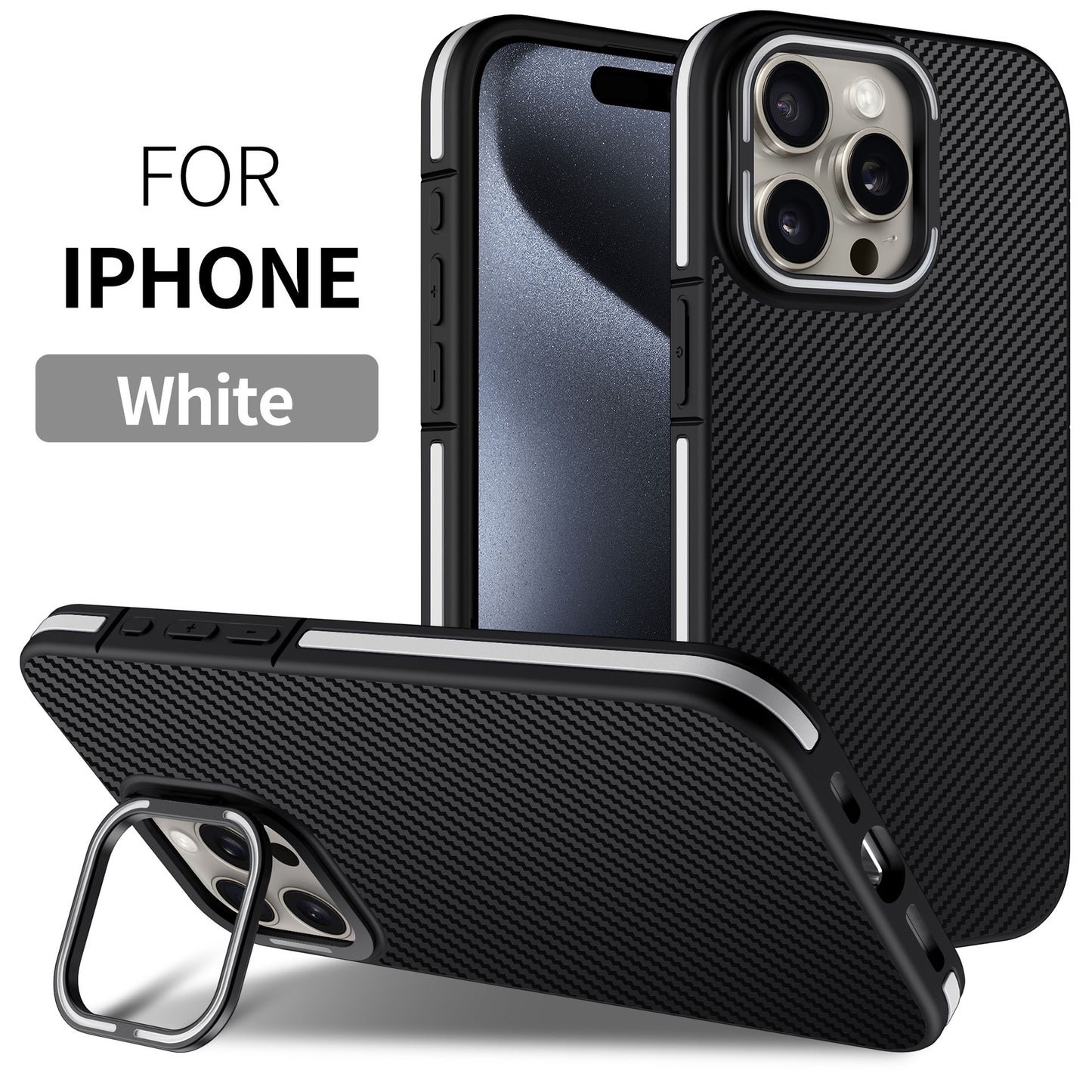 Bracket Carbon Fiber Protective iPhone case