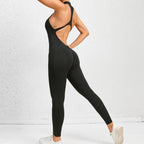Zippered Yoga Fitness Jumpsuit Shapewear
