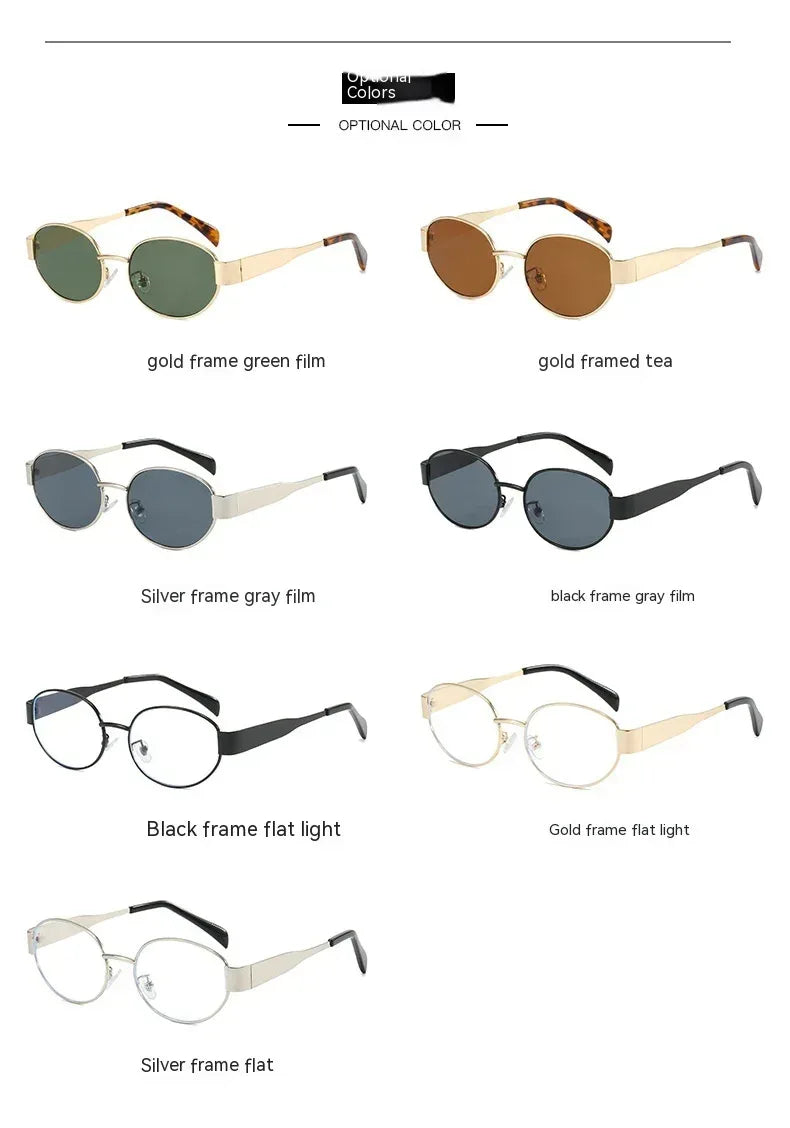 Oval Frame Sunglasses - Viexta