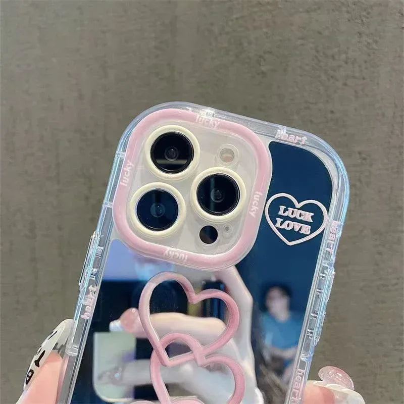 Drop-resistant Love Makeup Mirror iPhone Case - Viexta