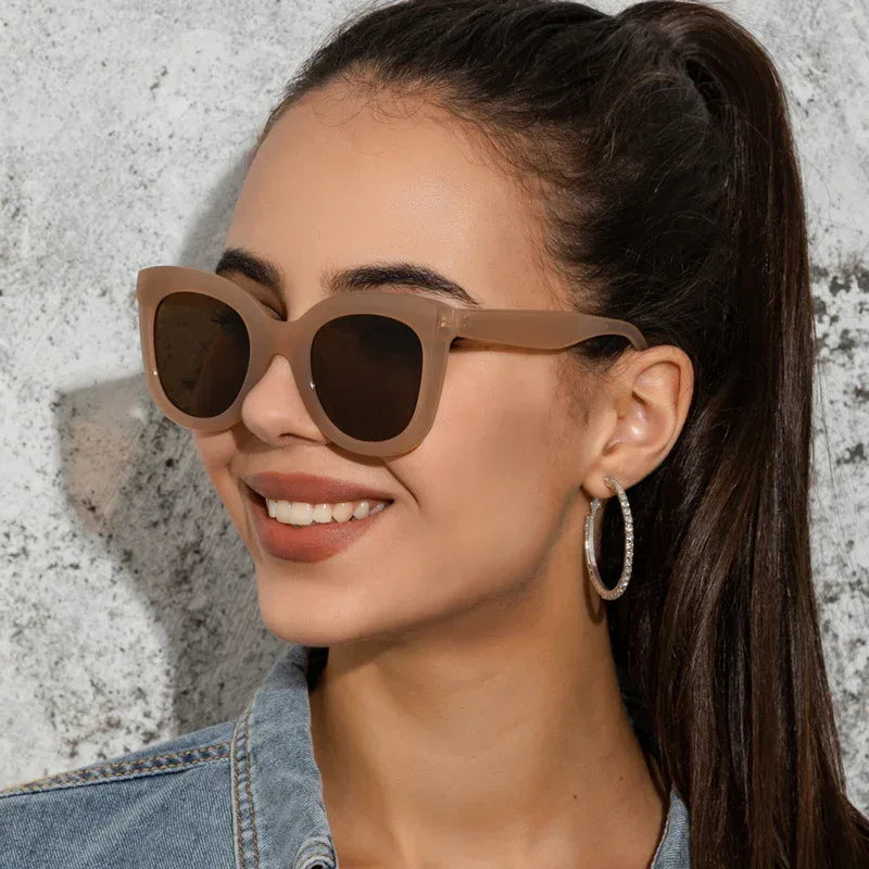 New Large Rim Sunglasses Women - Viexta