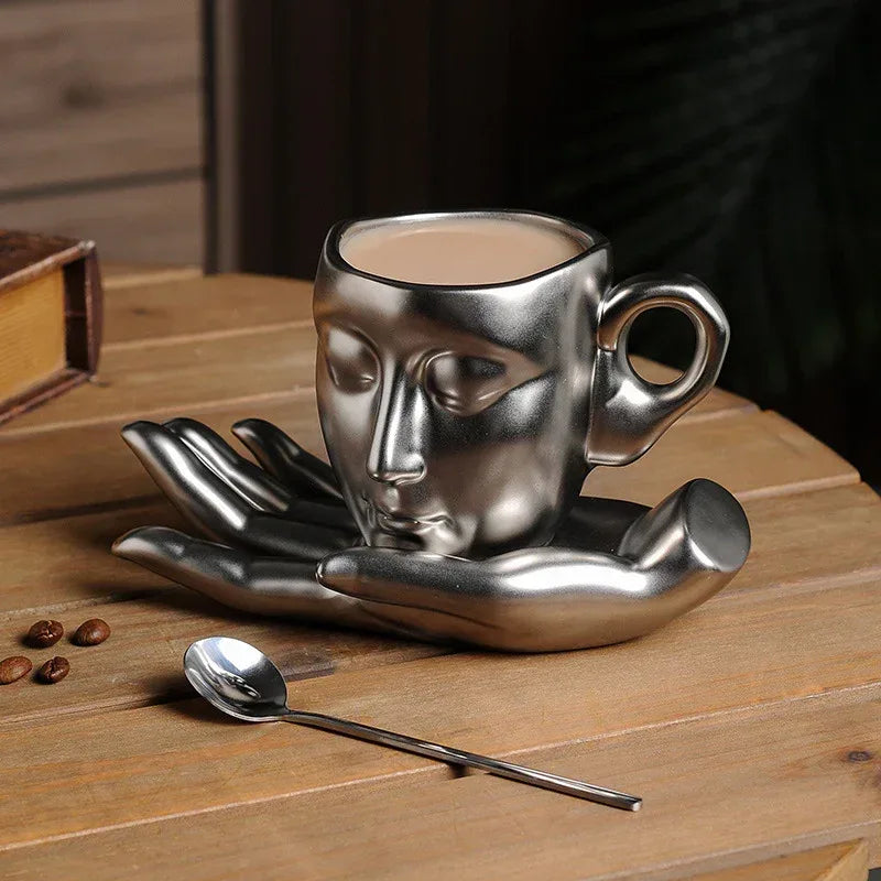 High Temperature Ceramic Creative Abstract Art Hand Fragrance Coffee Cup - Viexta