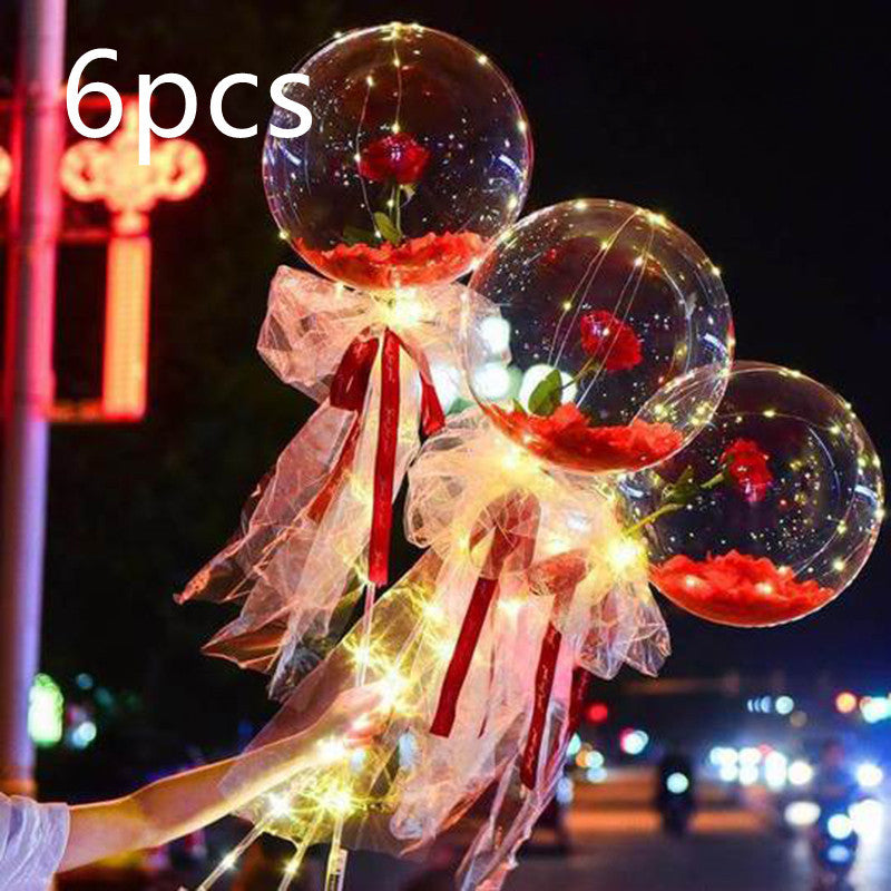 LED Luminous Balloon Rose Bouquet