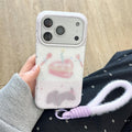 Glittery Knife Fork And Cake Pattern Dog iPhone Case - Viexta