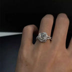 Zircon Micro Inlaid Three-dimensional Rose Ring