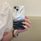 silver-black-water-ripple-three-dimensional-iphone-case - Viexta