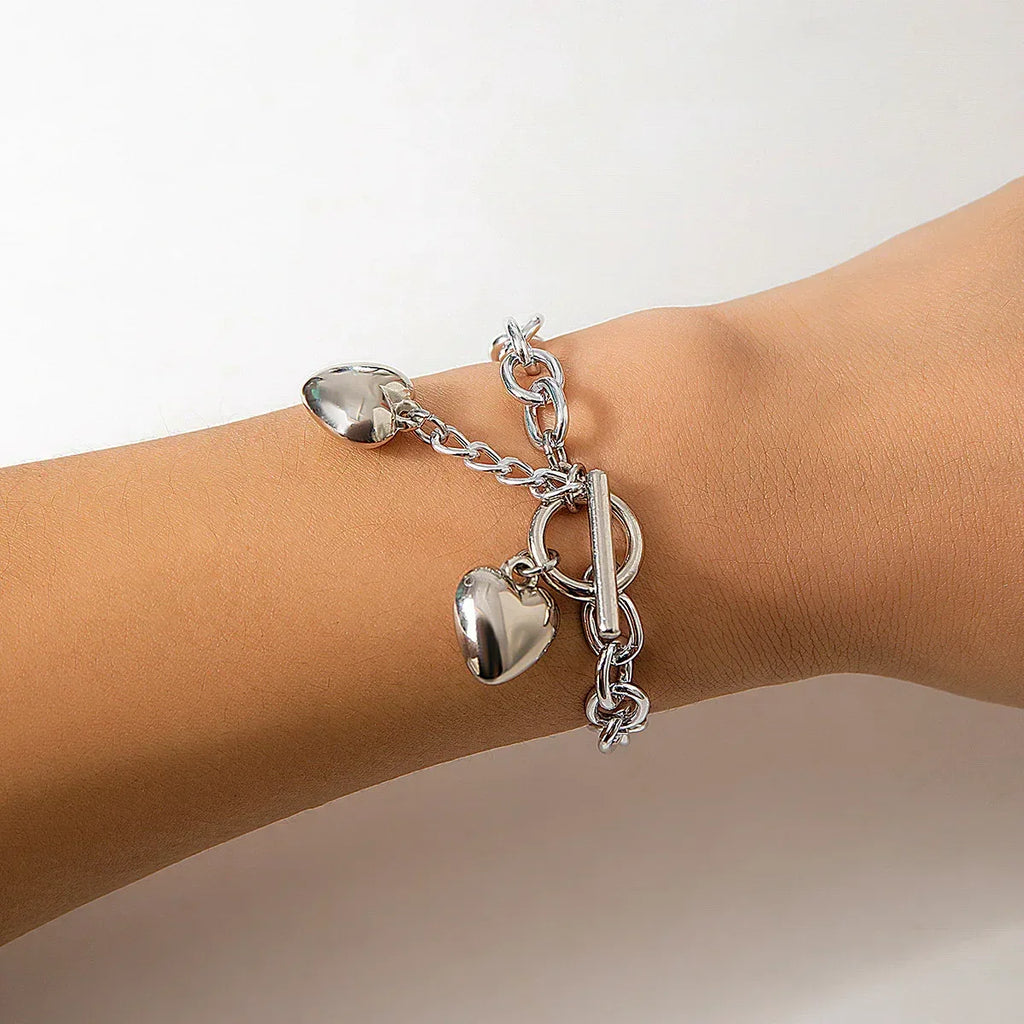 thick-chain-with-shiny-lock-and-key-pendant-necklace - Viexta
