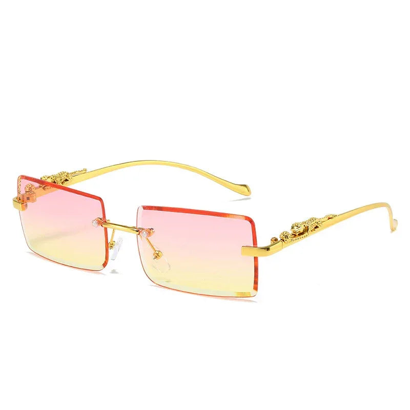 square-frameless-trimming-sunglasses - Viexta