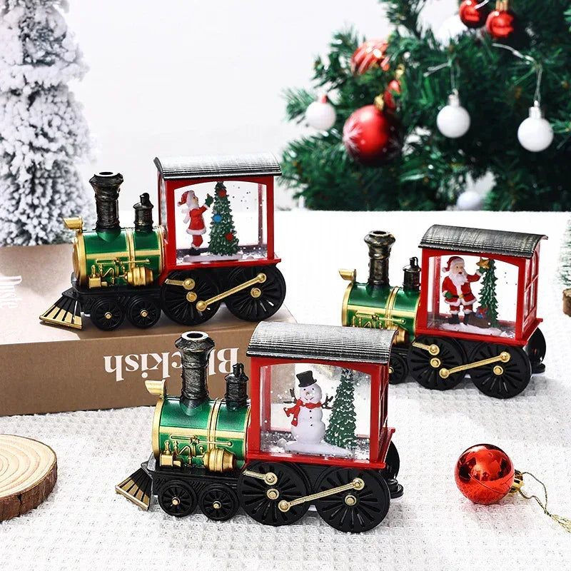 Christmas Gift Train Decoration Small Night Lamp - Viexta