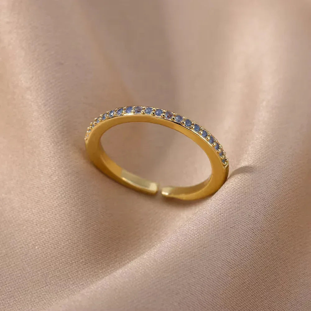 Zircon 18K Gold-plated Ring - Viexta