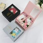 Valentine's Day Birthday Flip Love Letter Flower Box Soap Flower Suit Gift Box - Viexta