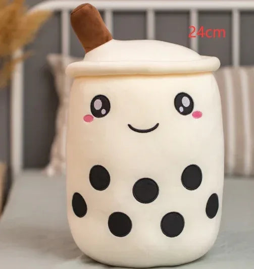 Fruit Drink Plush Stuffed Strawberry Boba Tea Cup Toy - Viexta