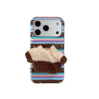 Striped 3D Sweater iPhone Case