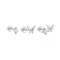 925 Sterling Silver Butterfly Star Devil's Eye Set - Viexta