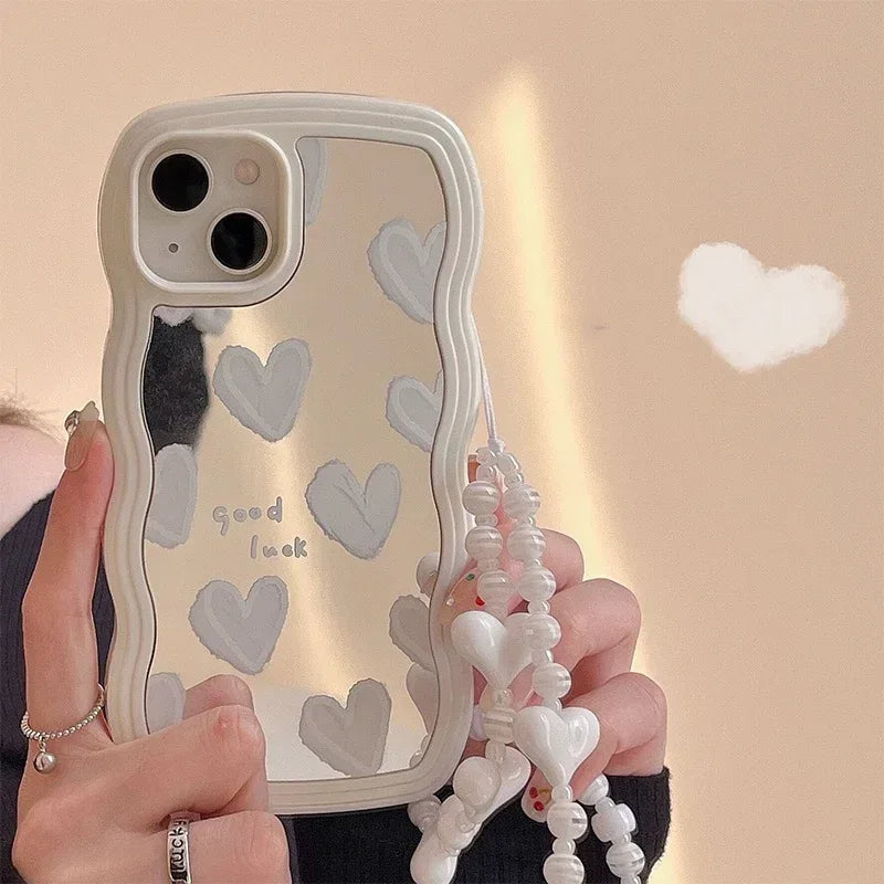 wave-edge-mirror-heart-samsung-ultra-case - Viexta