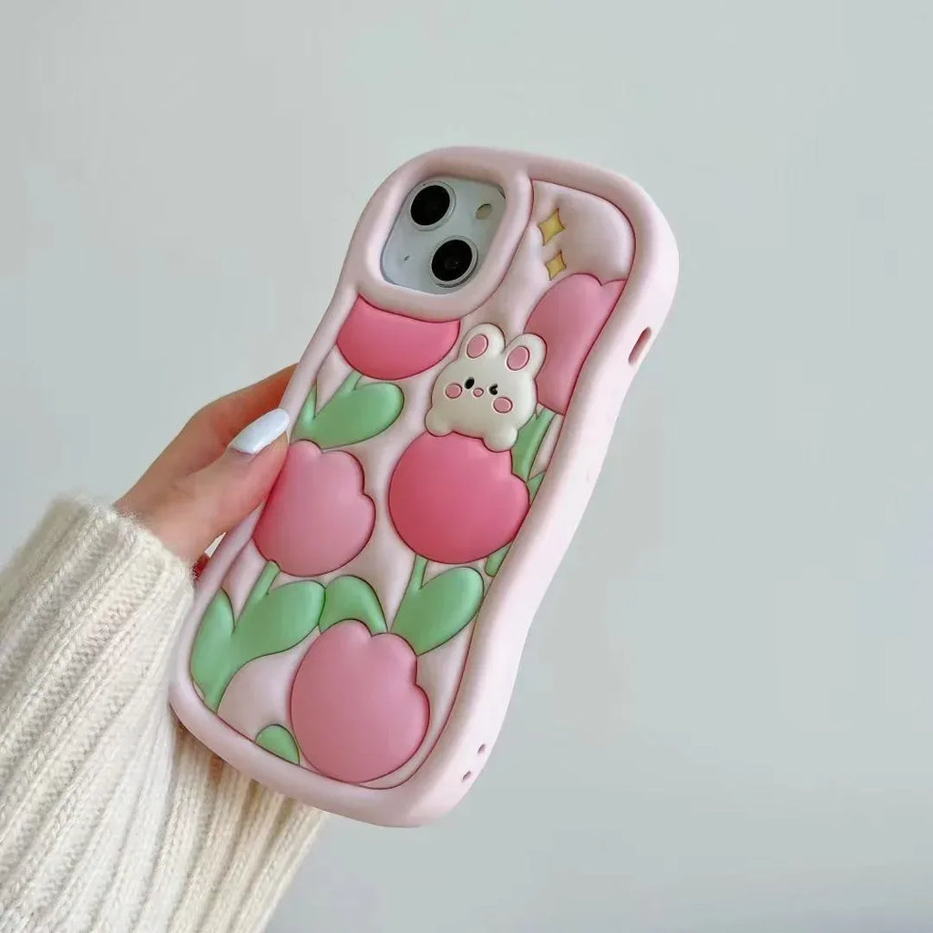 3d-tulip-lying-bunny-iphone-case - Viexta