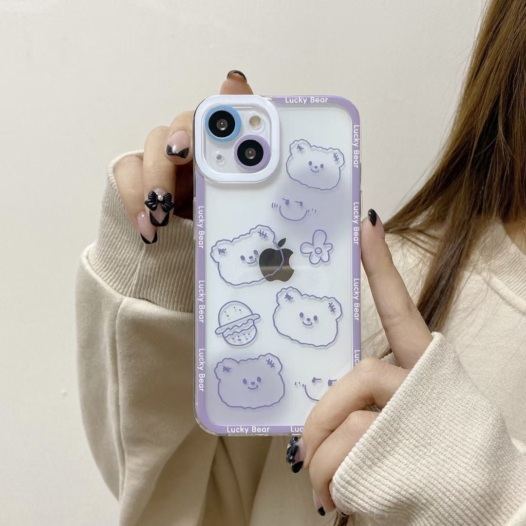 Transparent Cartoon iPhone case