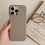 Retro Leather Solid Color iPhone Case - Viexta