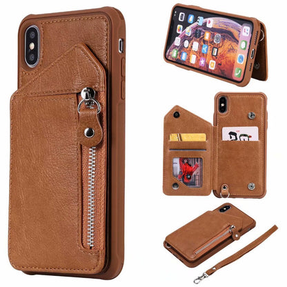 Zipper Wallet Case With Stand Tpu Anti-fall Shell case